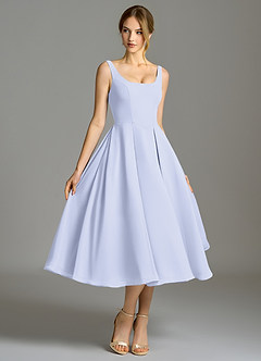 Azazie Amalie Bridesmaid Dresses Lavender A-Line Pleated Chiffon Dress image3
