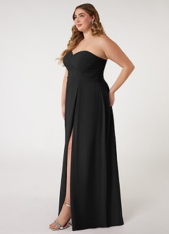 Azazie Arabella Allure Abiti da Damigella Abito Convertibile A-Line in Chiffon Scollo a Cuore Nero image16