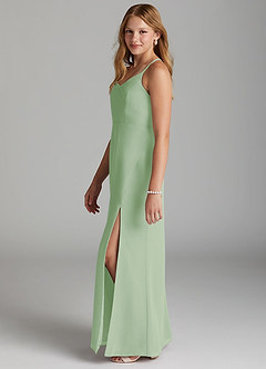 Azazie Becca Junior Dusty Sage Mermaid Chiffon Dress image6