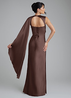 Azazie Taj Bridesmaid Dresses Ganache Mermaid Corset Stretch Satin Dress image2