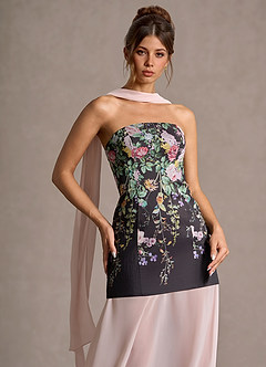 Maxi jurk Undra Zwart Multi En Roze image5