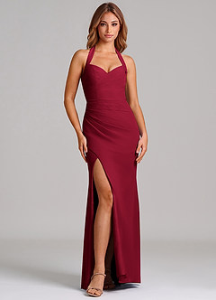 Azazie Emeria Suknie dla druhen Syrena Dekolt w kształcie serca Szyfon Do ziemi Sukienka image3