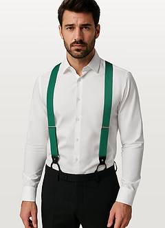 front Matte satijnen smokingbretels met knoopsluiting