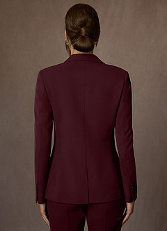 front Kennedy Cabernet Structured Stretch Pants Suit