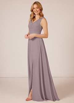 Azazie Bianca Bridesmaid Dresses A-Line Pleated Chiffon Floor-Length Dress image6
