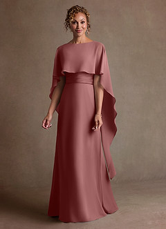 Azazie Marilla Suknie dla Matki Panny Młodej Linia A Pofałdowany Szyfon Długość podłogi Sukienka image4