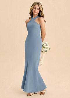 Azazie Doretta Junior Klä av Tubklänning i Chiffong Plisserad image1