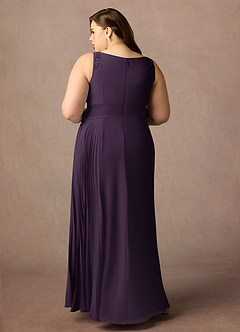 Azazie Galvan Mother of the Bride Dresses Plum A-Line Sequins Chiffon Dress image7