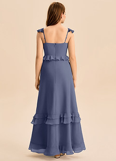 Azazie Tavie Junior Vestido de Tormenta de Gasa de Corte en A con Volante image2