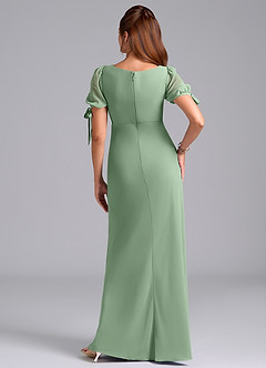 Azazie Pheby Bridesmaid Dresses Matcha A-Line Pleated Chiffon Dress image6