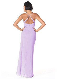Azazie Ashana Bridesmaid Dresses Lilac Sheath Sweetheart Lace Mesh Dress image4