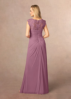 Azazie Jovie Mother of the Bride Dresses Vintage Mauve A-Line Lace Dress image3