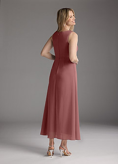 Azazie Anitta Mother of the Bride Dresses Desert Rose Jumpsuit/Pantsuit Pleated Stretch Crepe Dress image5