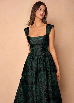 Kleid Runa Smaragdschwarz image5