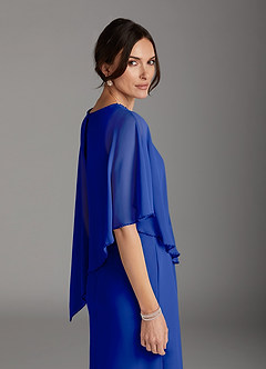Azazie Sparrow Mother of the Bride Dresses Royal Blue Sheath Sequins Chiffon Dress image5