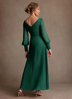 Azazie Paterson Klänningar till brudens mor Klä A-Line i Chiffong Plisserad Smaragdgrön image2