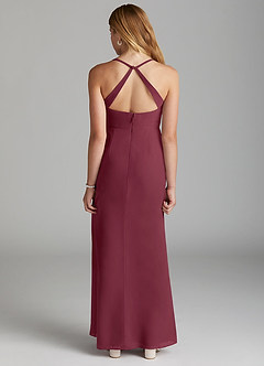 Azazie Becca Junior Cabernet Mermaid Chiffon Dress image4