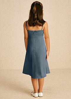 Azazie Zuzu Flower Girl Dresses Twilight A-Line Spaghetti Strap Stretch Satin Dress image2