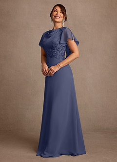 Azazie Frieda Mother of the Bride Dresses Stormy A-Line Applique Chiffon Dress image2