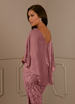 Azazie Collins Mother of the Bride Dresses Desert Rose Sheath Lace Dress image6