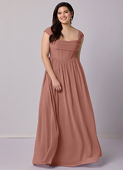Barbie ♥ Azazie Bridesmaid Dresses Cedar Rose A-Line Corset Chiffon Dress image12