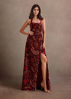 Selina Red Multi Maxi Dress image4