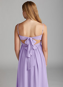 Azazie Zeya Junior Lilac A-Line Chiffon Dress image2