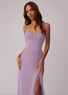 Barbie ♥ Azazie Bridesmaid Dresses Wisteria Sheath Corset Chiffon Dress image4