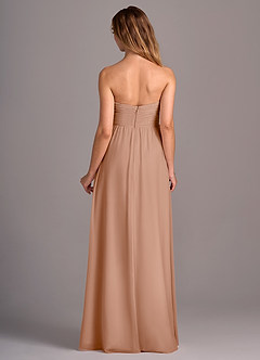 Azazie Joni Bridesmaid Dresses Champagne Rose A-Line Strapless Chiffon Convertible Dress image5