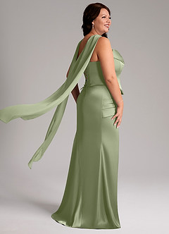 Azazie Sorrel Bridesmaid Dresses Pistachio Mermaid Strapless Stretch Satin Convertible Dress image8