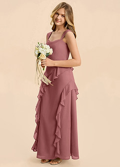 Azazie Sloane Junior Amethyst A-Line Sweetheart Neckline Chiffon Dress image1