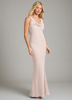 Azazie Rylina Bridesmaid Dresses Rose Petal Mermaid Pleated Chiffon Dress image5