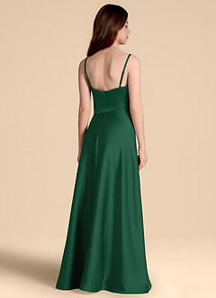 Azazie Prisha Junior Klä av A-Line i Stretch Satin Plisserad image2