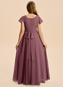 Azazie Cady Junior Sangria A-Line Pleated Chiffon Dress image2