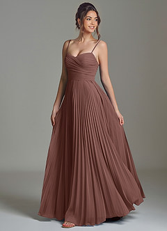 Azazie Catie Bridesmaid Dresses Espresso A-Line Sweetheart Neckline Chiffon Dress image5