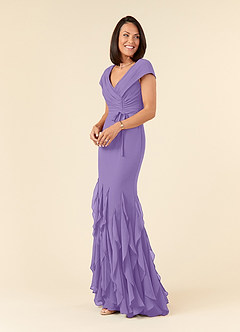 Azazie Bailora Abiti per la Madre della Sposa Abito Sirena in Chiffon Increspato Tahiti image2