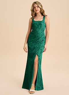 Azazie Mero Junior Klä av Tubklänning i Blommig Utbrändhet Plisserad image3