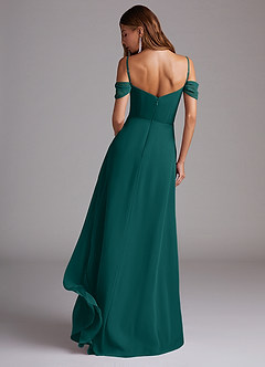 Azazie Marley Bridesmaid Dresses Peacock A-Line Off the Shoulder Chiffon Convertible Dress image7