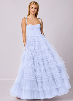 Barbie ♥ Azazie Bridesmaid Dresses Lavender A-Line Sweetheart Neckline Tulle Dress image4