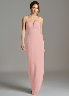 Azazie Darcie Final Sale Black Sheath Strapless Chiffon Convertible Dress image3