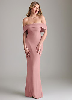 Azazie Lusinda Suknie dla druhen Syrena Zza ramienia Szyfon Do ziemi Sukienka image4