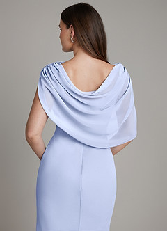 Azazie Hadley Robes de demoiselle d'honneur Robe Sirène en Mousseline de soie Plissée Eis image2