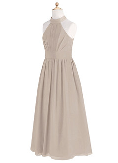 Azazie Iman Junior Frost A-Line Pleated Chiffon Dress image8