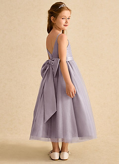 Azazie Patootie Flower Girl Dresses Dusk A-Line Spaghetti Strap Tulle Dress image2