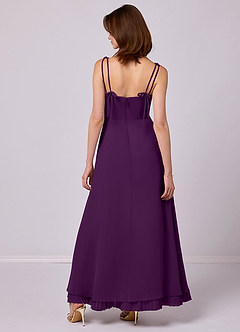 Barbie ♥ Azazie Bridesmaid Dresses Grape A-Line Pleated Chiffon Dress image6