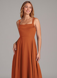 Azazie Shaude Brautjungfernkleider A-Linie Plissee Chiffon Kleid Kanel image5