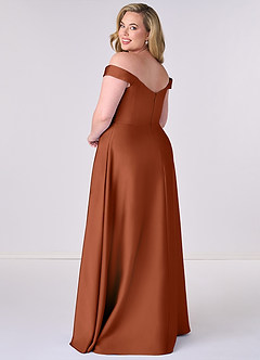 Barbie ♥ Azazie Bridesmaid Dresses Cedar Rose A-Line Off the Shoulder Stretch Satin Convertible Dress image8