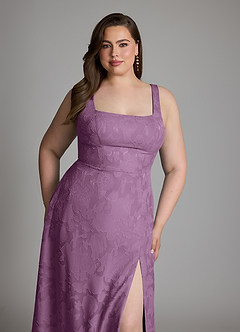 Azazie Debra Bridesmaid Dresses Wisteria A-Line with Pockets Floral Burnout Dress image15