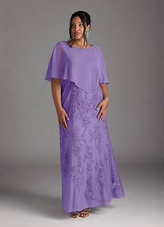 Azazie Whilhelmina vestidos de madre de la novia Vestido de Tahití de Gasa de Corte Sirena con Encaje image11