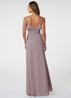 Azazie Natalia Bridesmaid Dresses Dusk A-Line Chiffon Dress image2